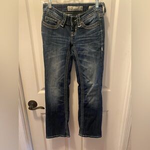 BKE Women's Boot Cut Jeans in Dark Blue